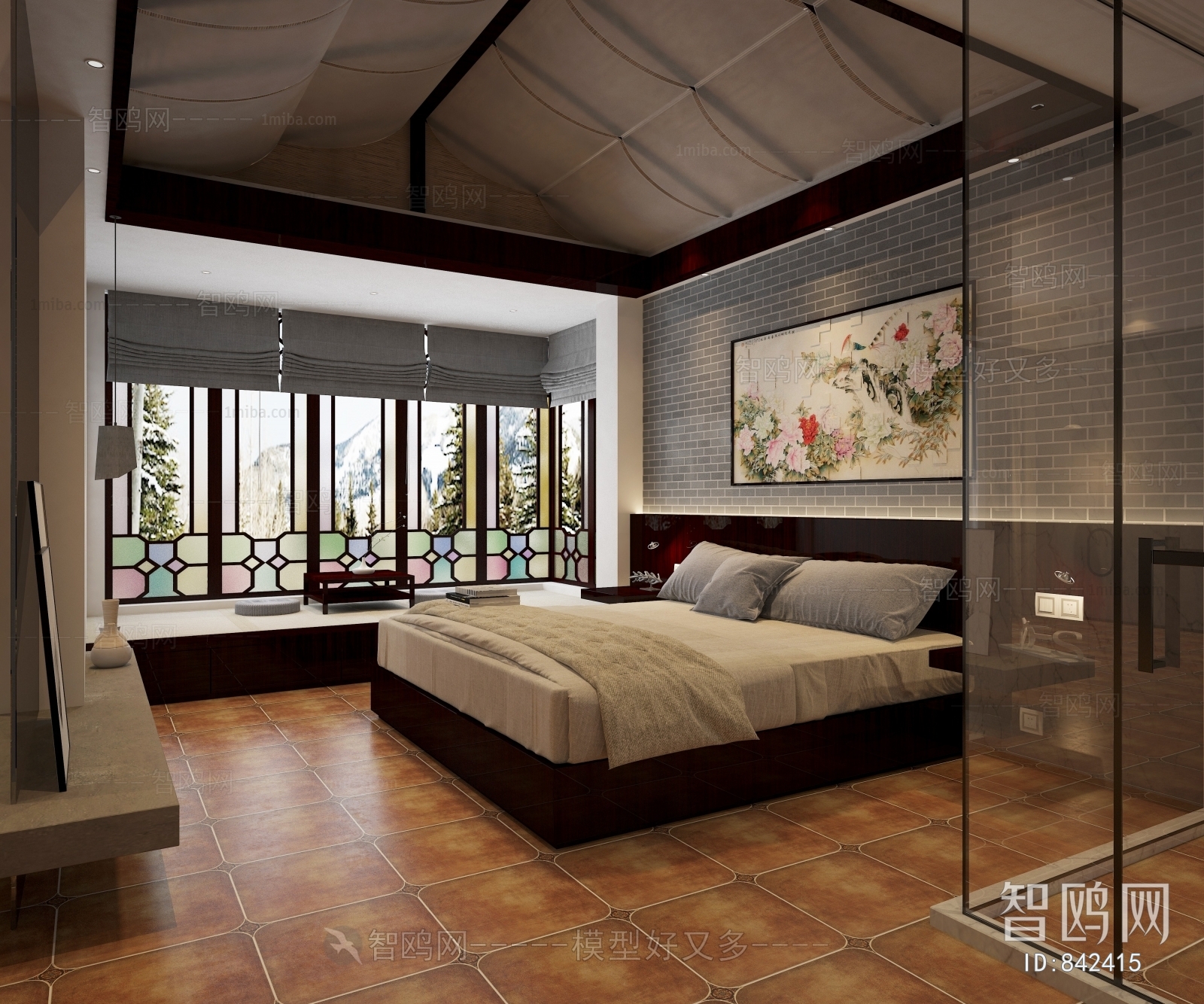 Southeast Asian Style Guest Room