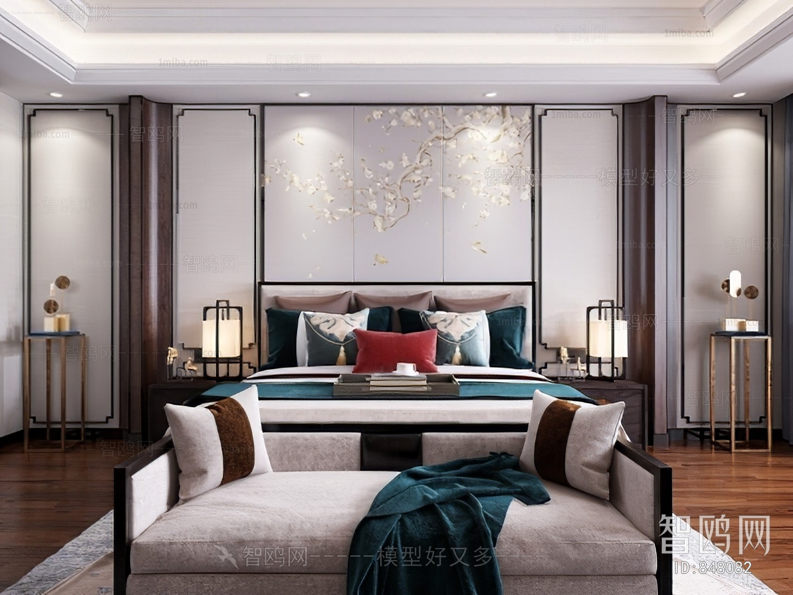 New Chinese Style Bedroom