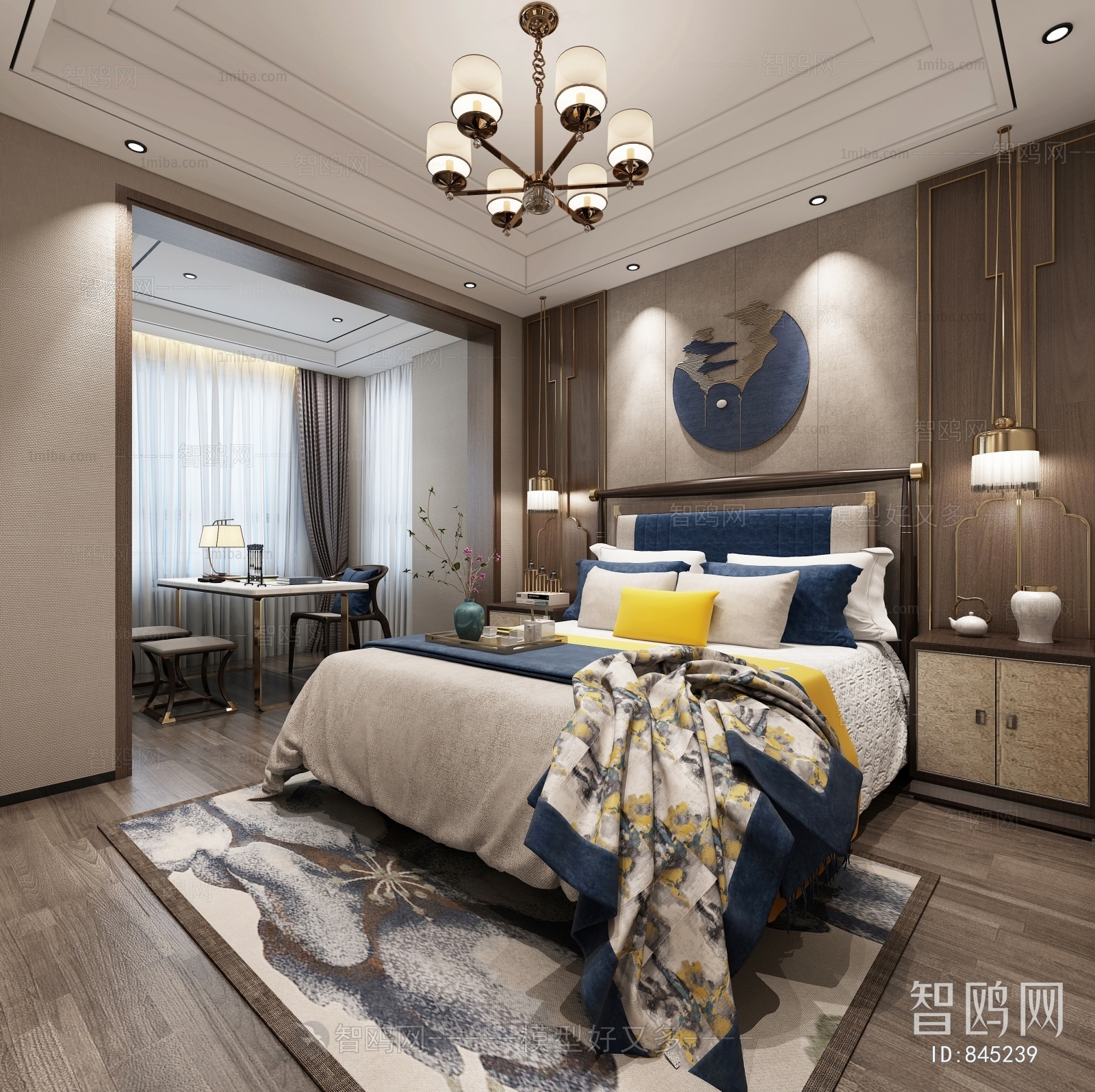 New Chinese Style Bedroom