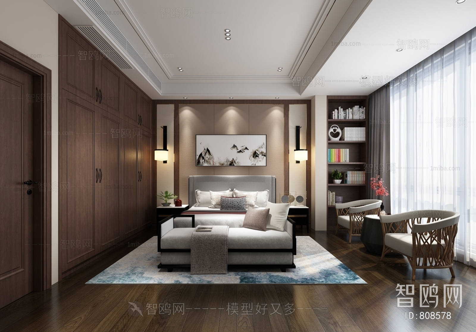 New Chinese Style Bedroom