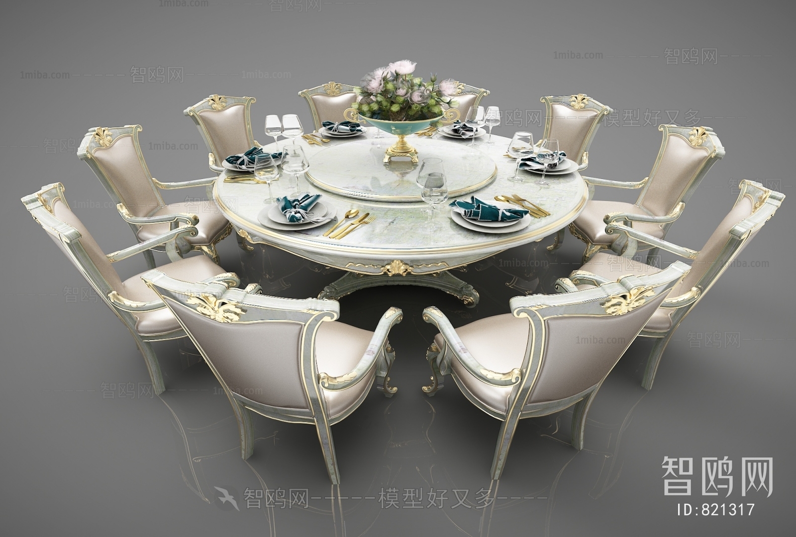 European Style Dining Table And Chairs