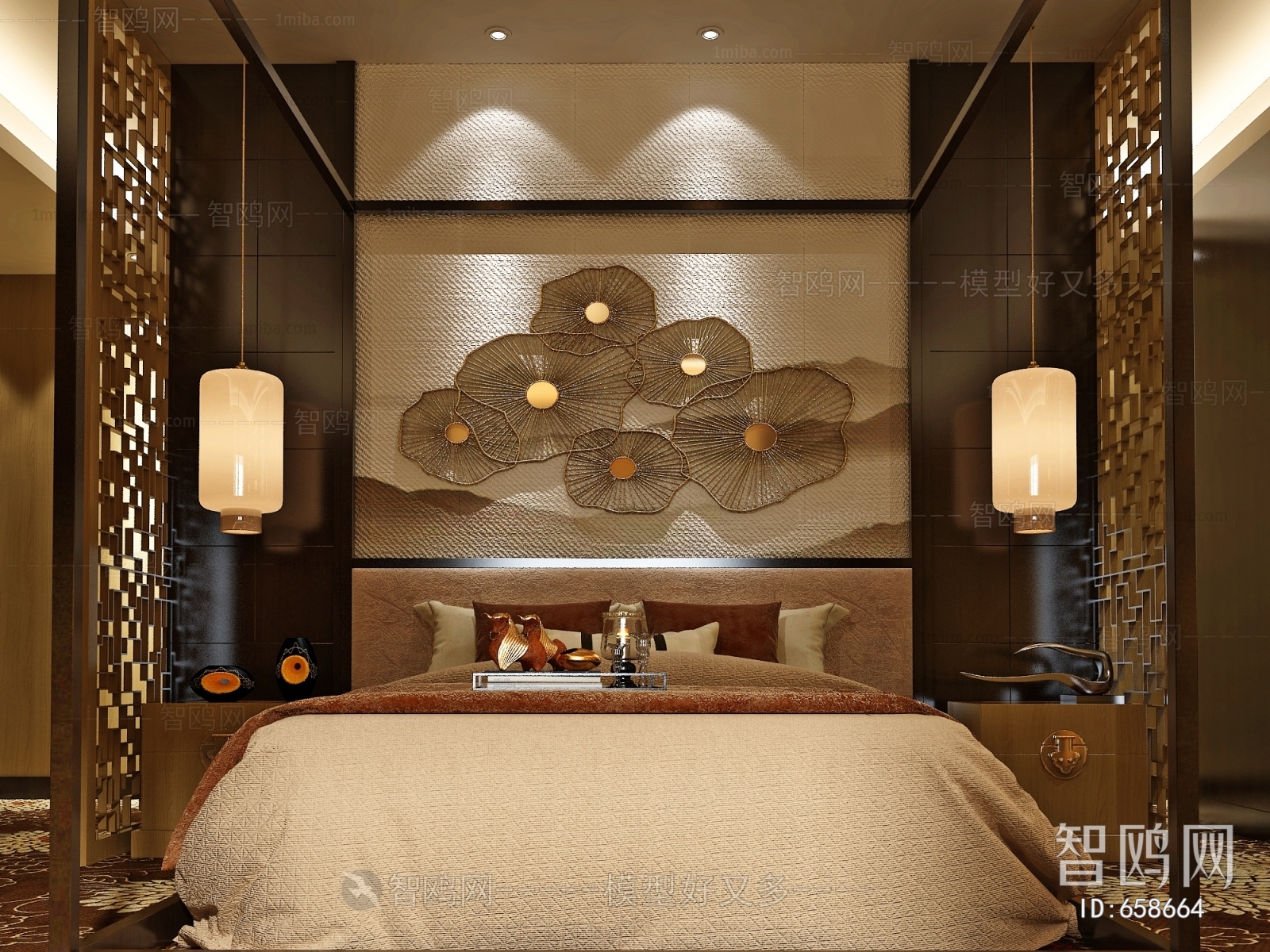 New Chinese Style Bedroom