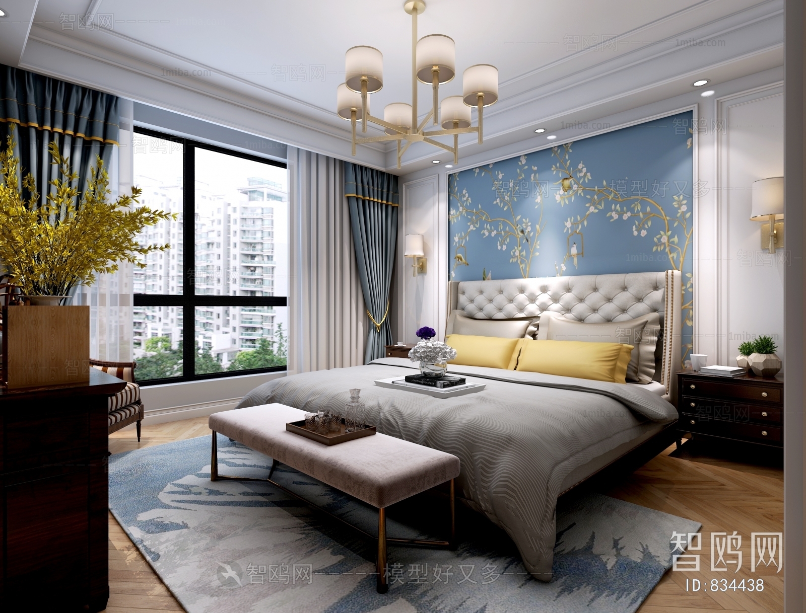 New Chinese Style Bedroom