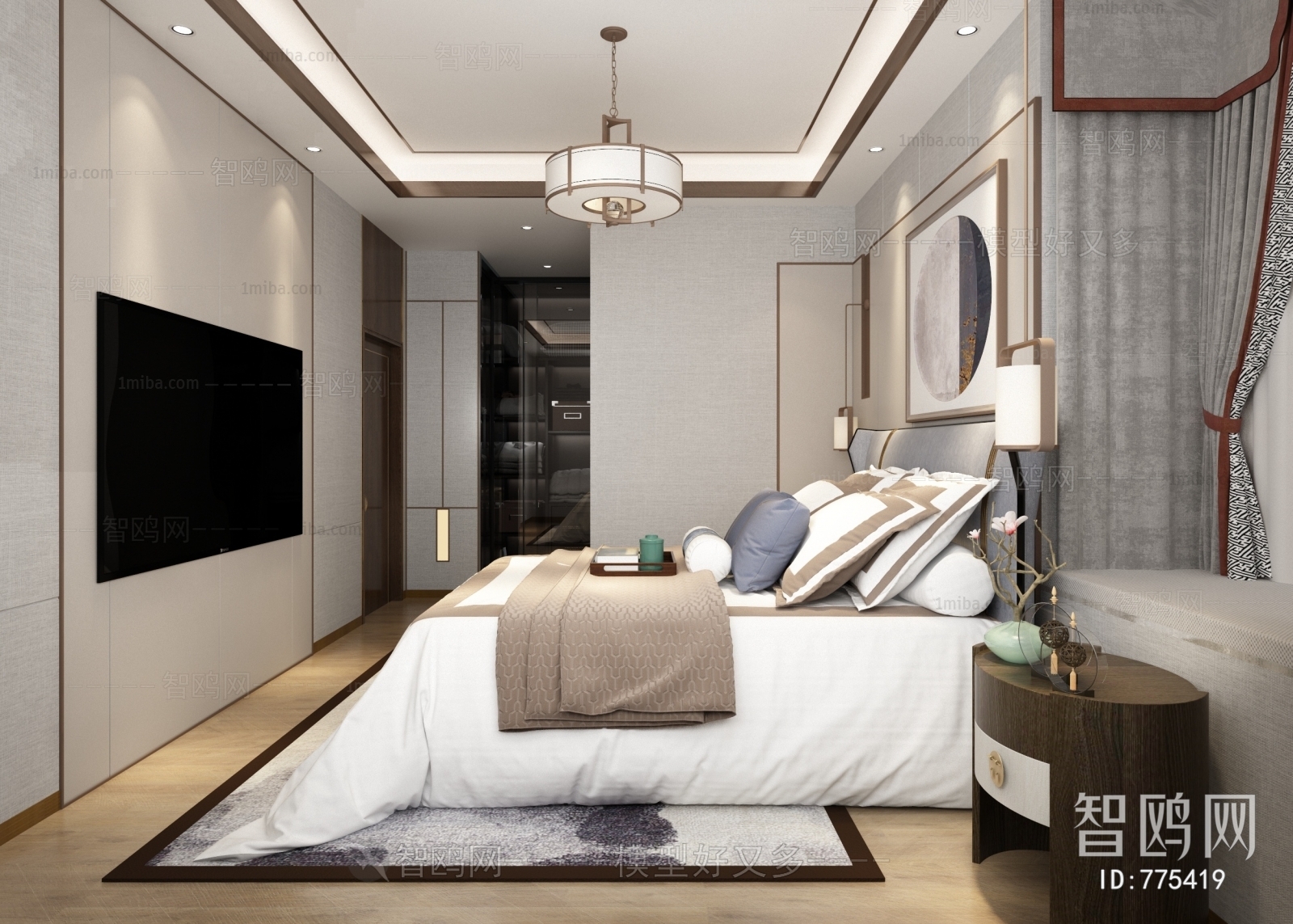 New Chinese Style Bedroom