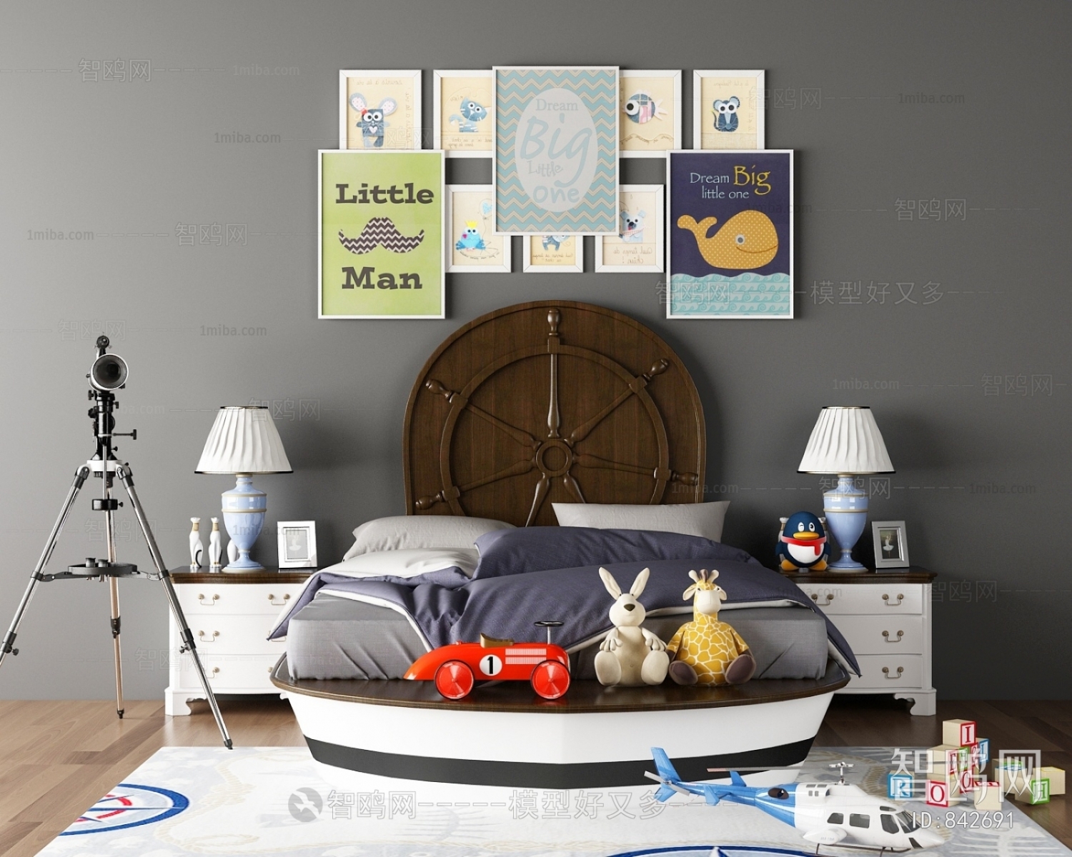 Simple European Style Child's Bed