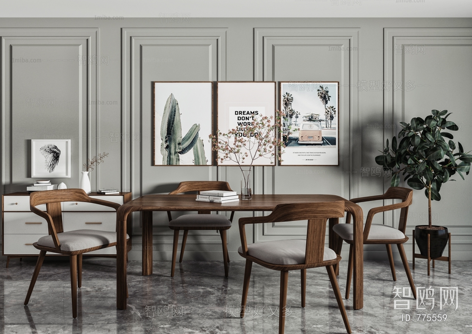 Nordic Style Dining Table And Chairs