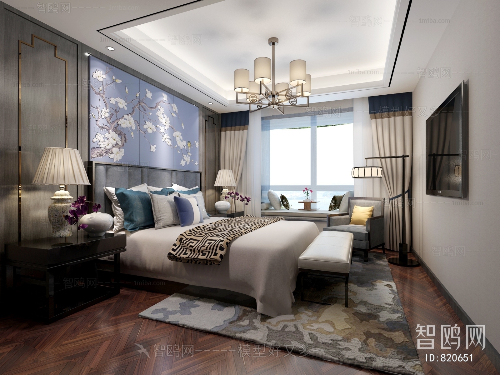 New Chinese Style Bedroom