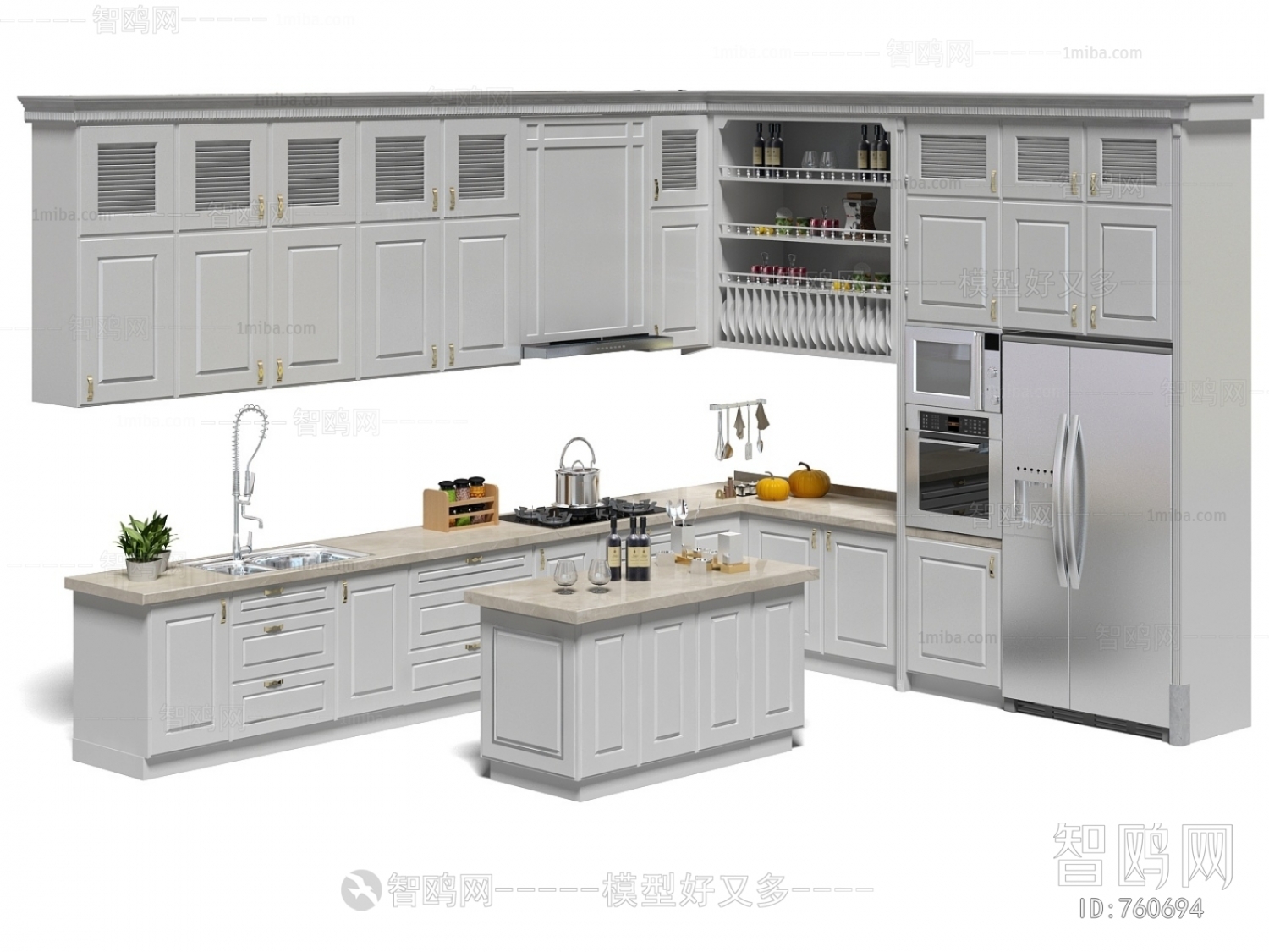 Simple European Style Kitchen Cabinet