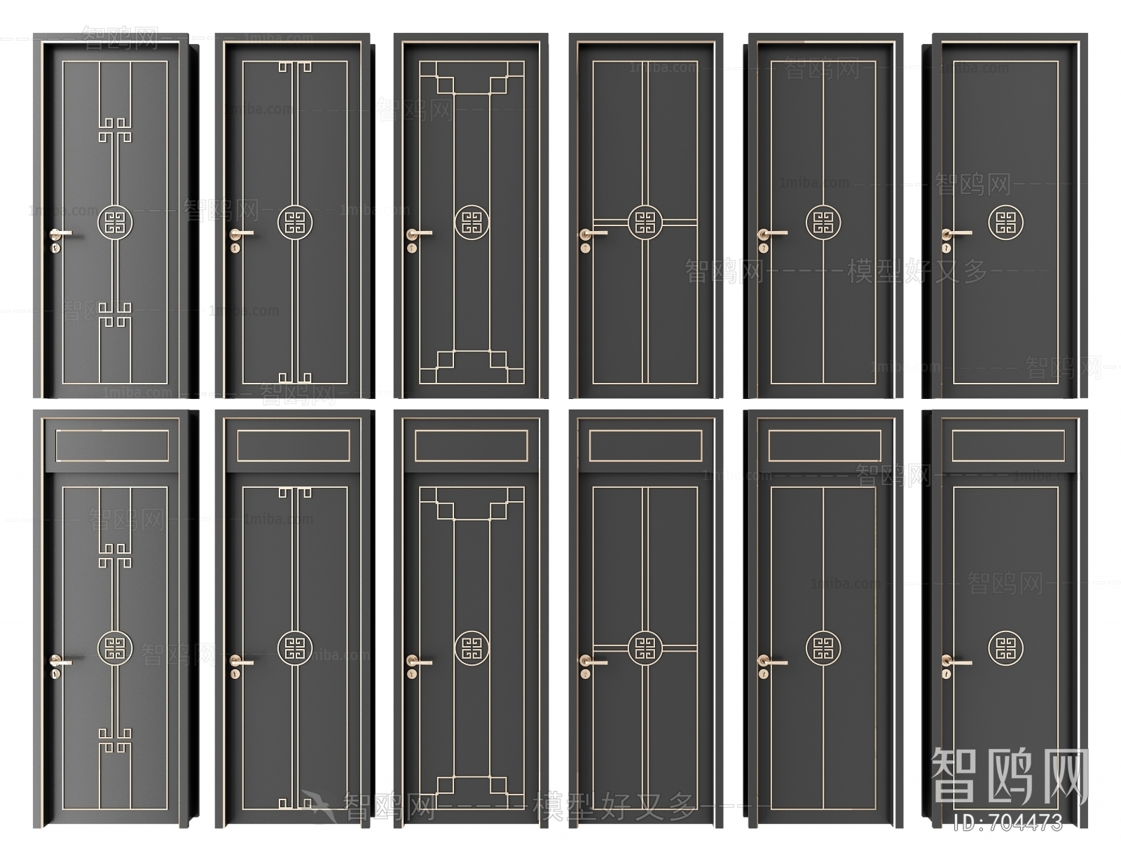 New Chinese Style Single Door