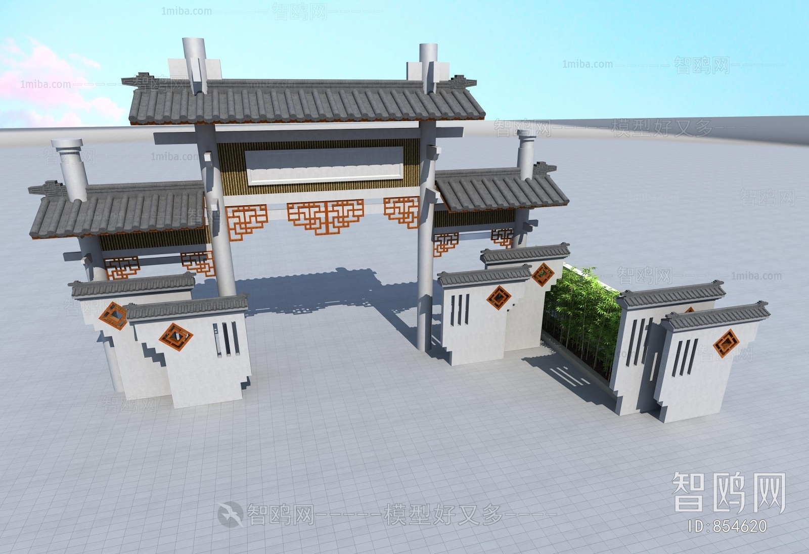 New Chinese Style Ancient Architectural Buildings