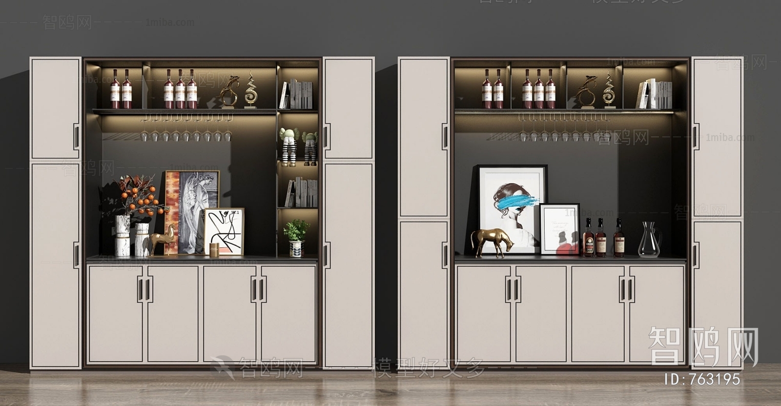 New Chinese Style Wine Cabinet