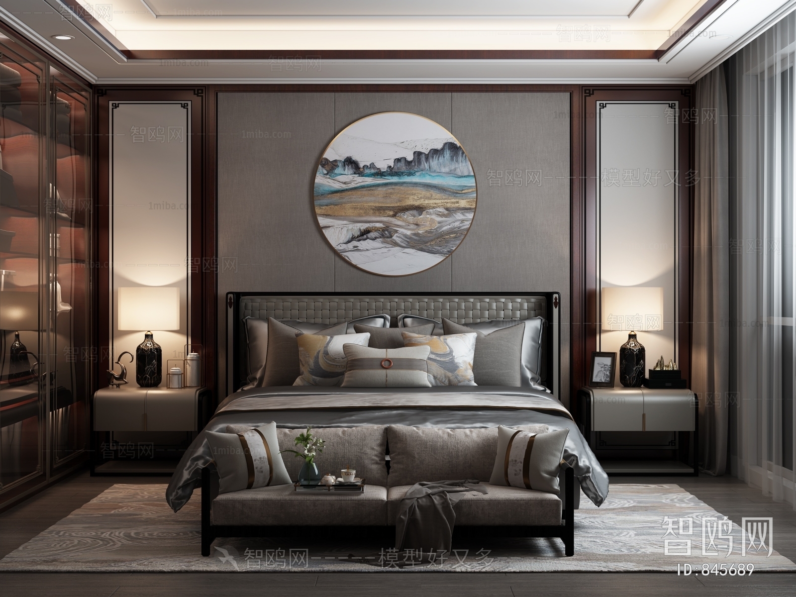 New Chinese Style Bedroom