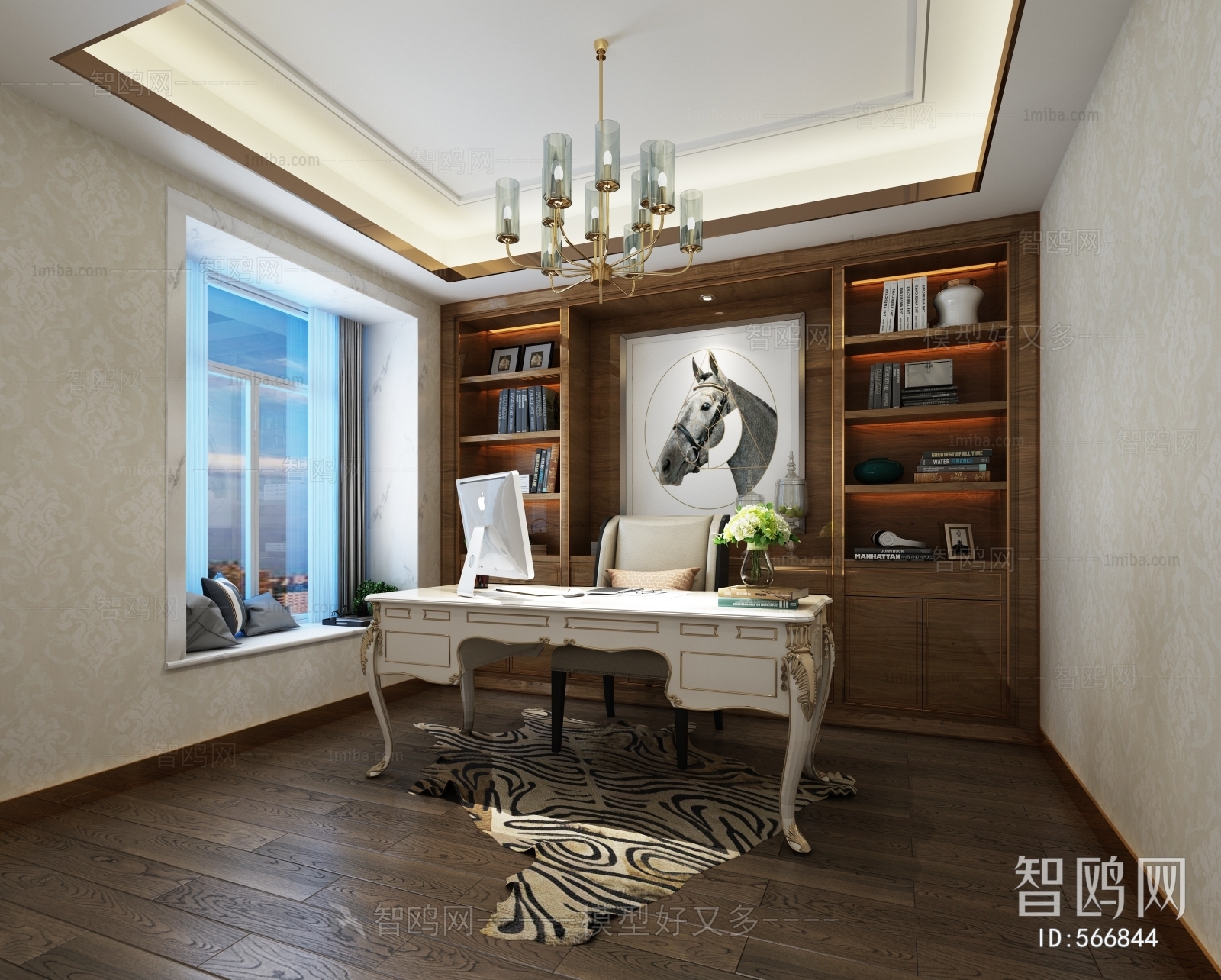 Simple European Style Study Space