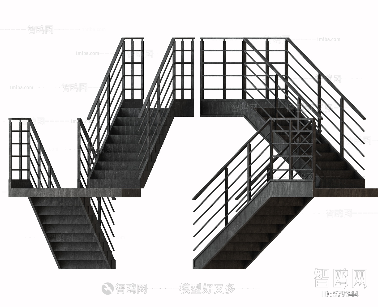 Industrial Style Stair Balustrade/elevator