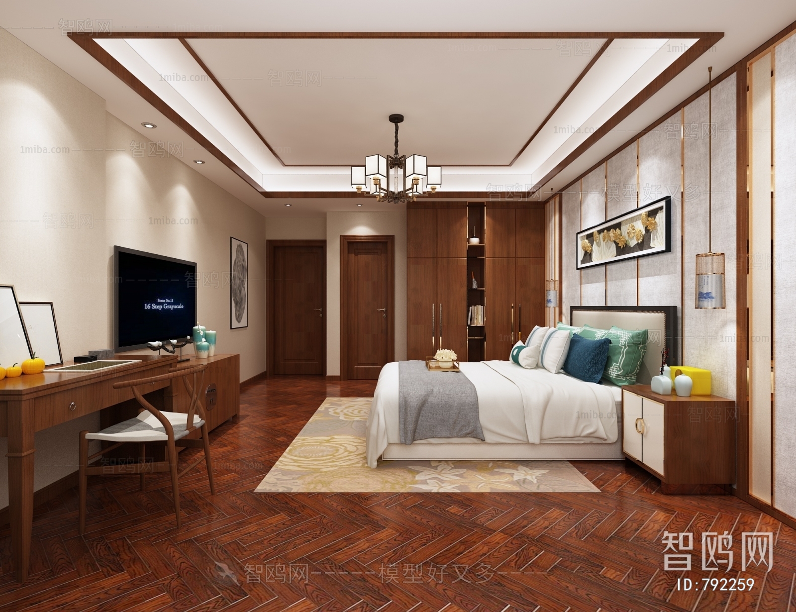 New Chinese Style Bedroom