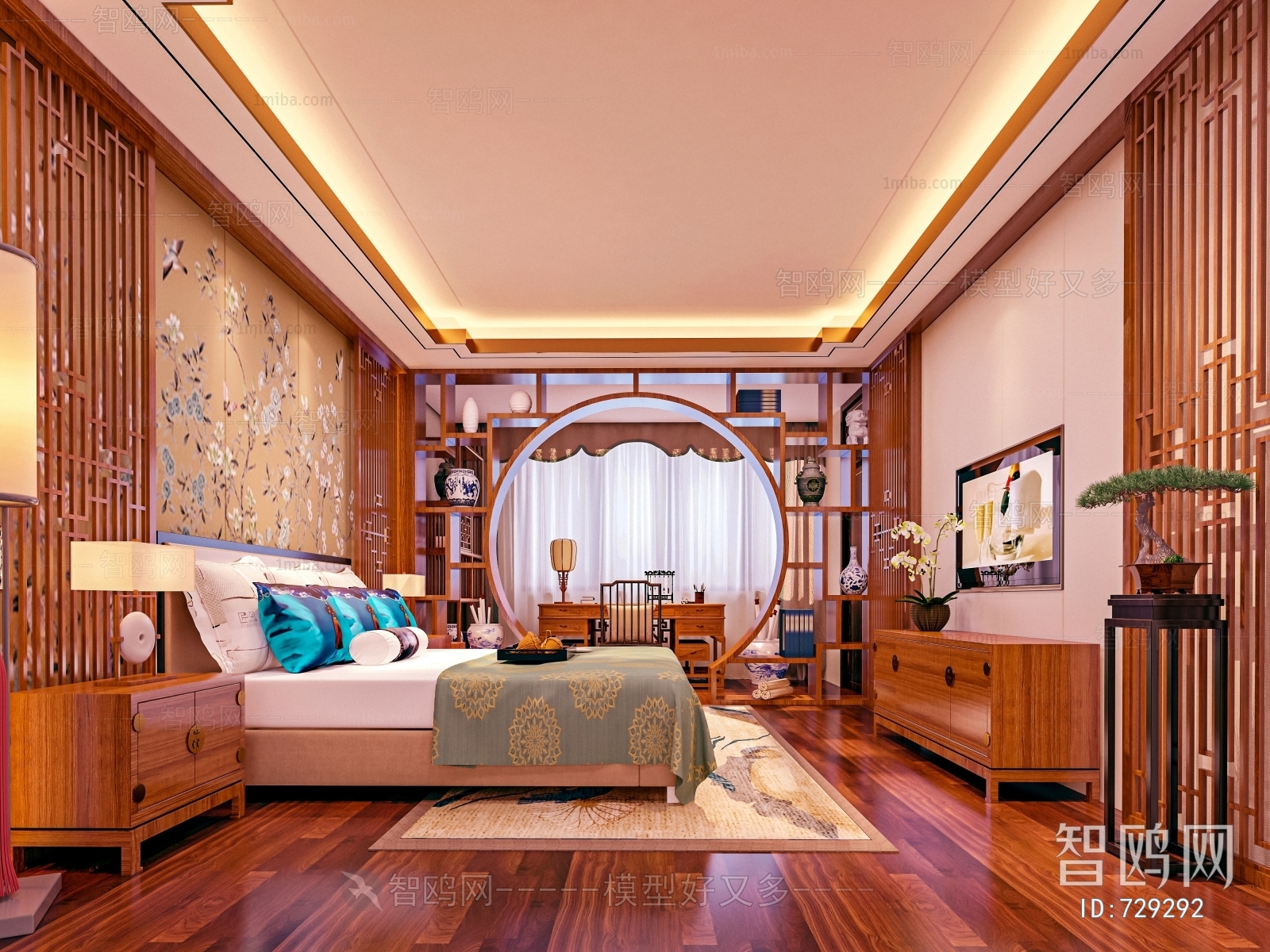 New Chinese Style Bedroom