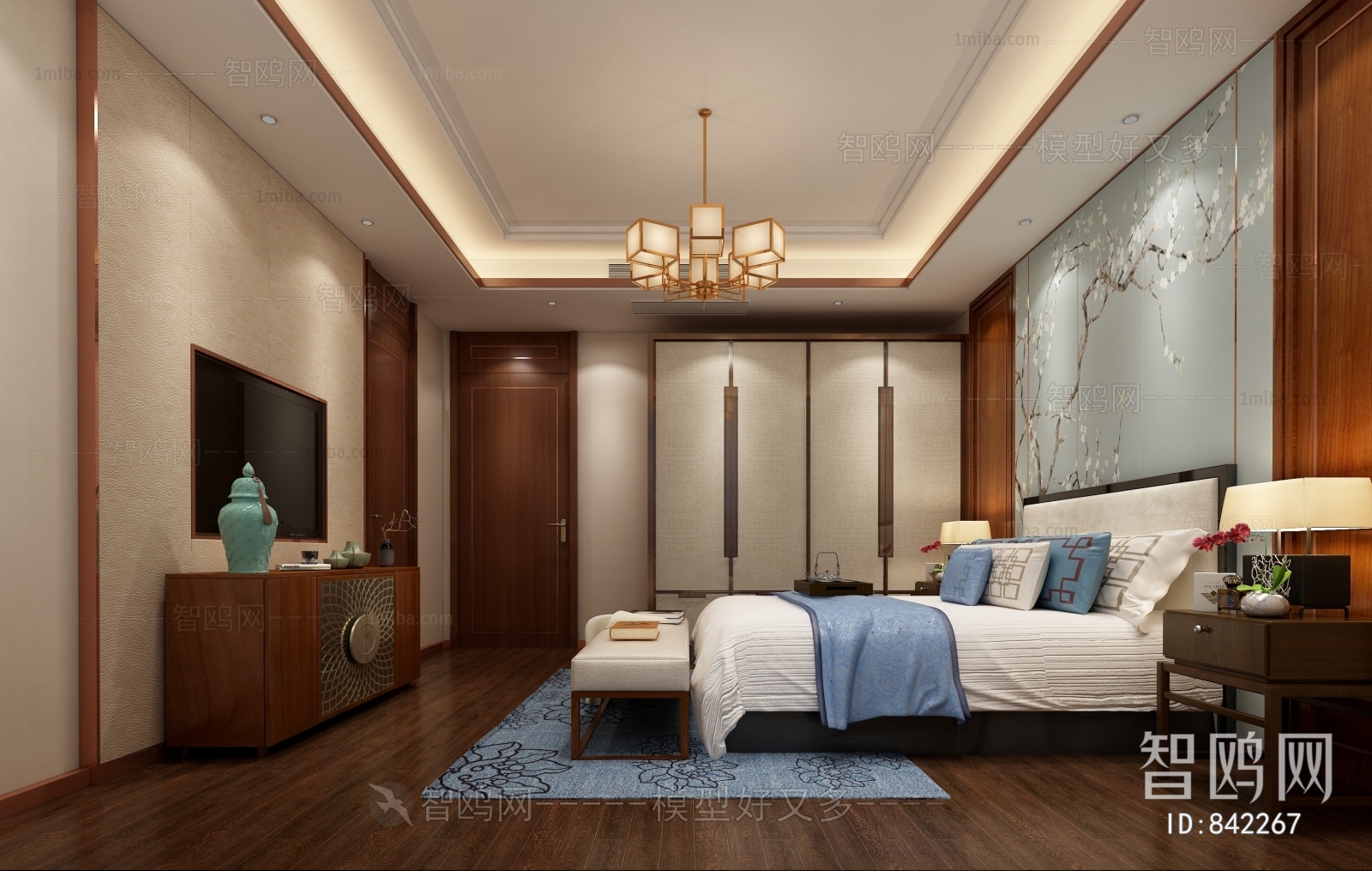 New Chinese Style Bedroom