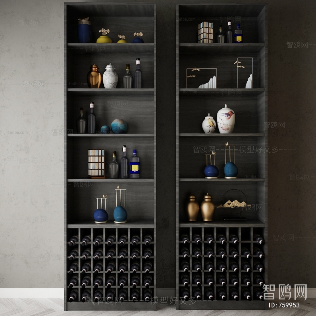 New Chinese Style Wine Cabinet