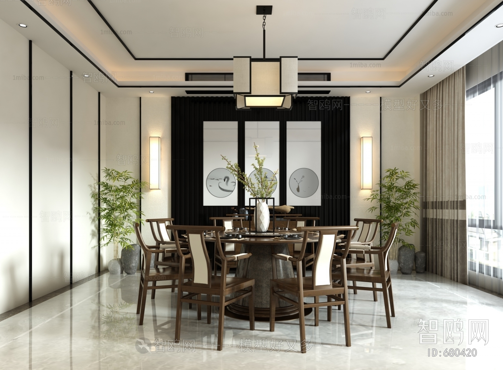 New Chinese Style Dining Room