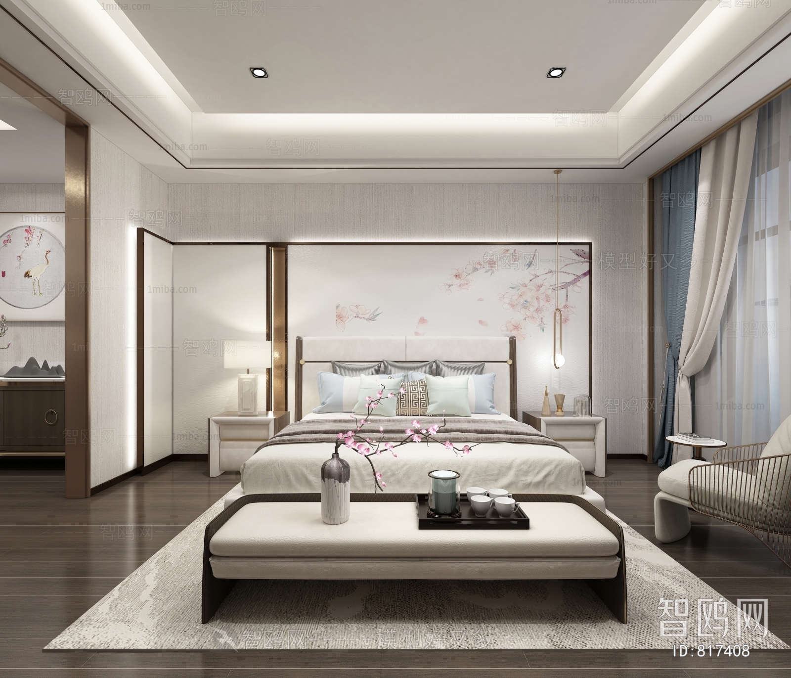 New Chinese Style Bedroom