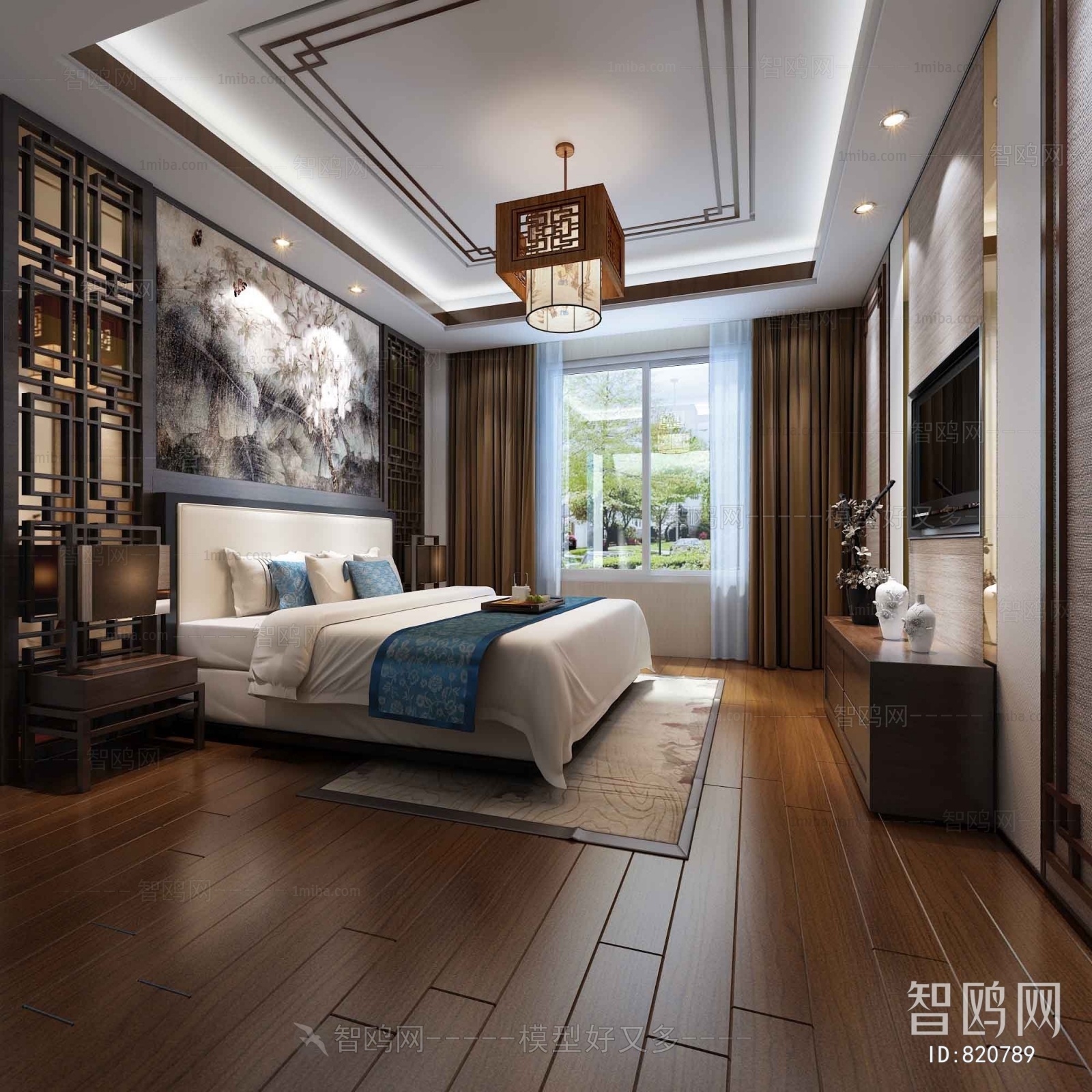 New Chinese Style Bedroom