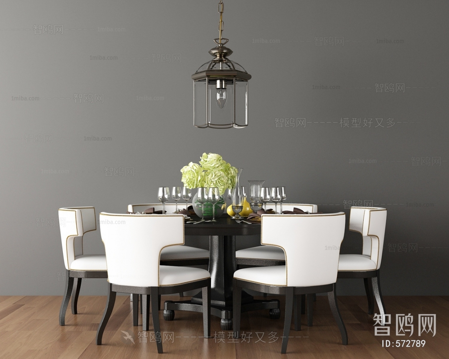 Simple European Style Dining Table And Chairs