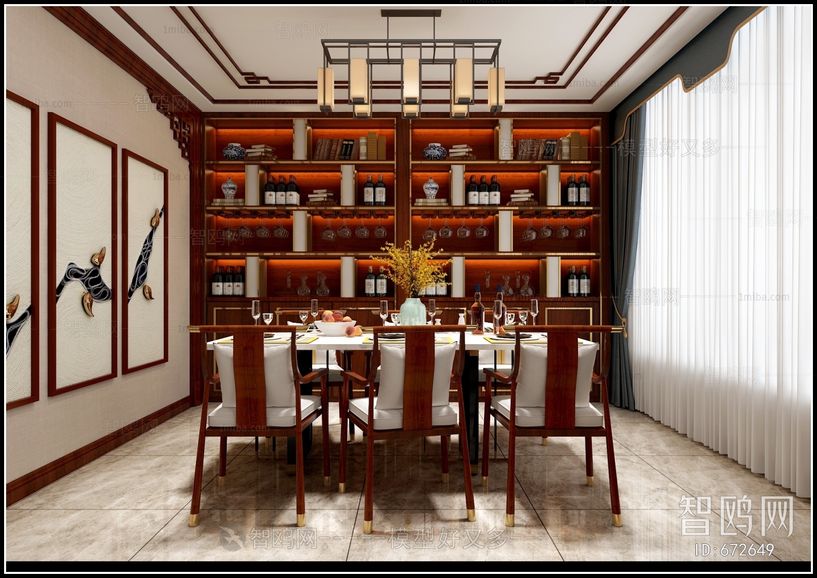 New Chinese Style Dining Room