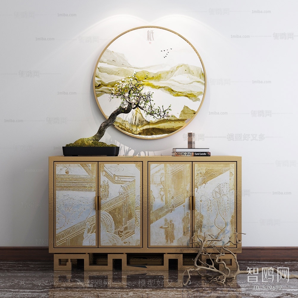 New Chinese Style Entrance Cabinet