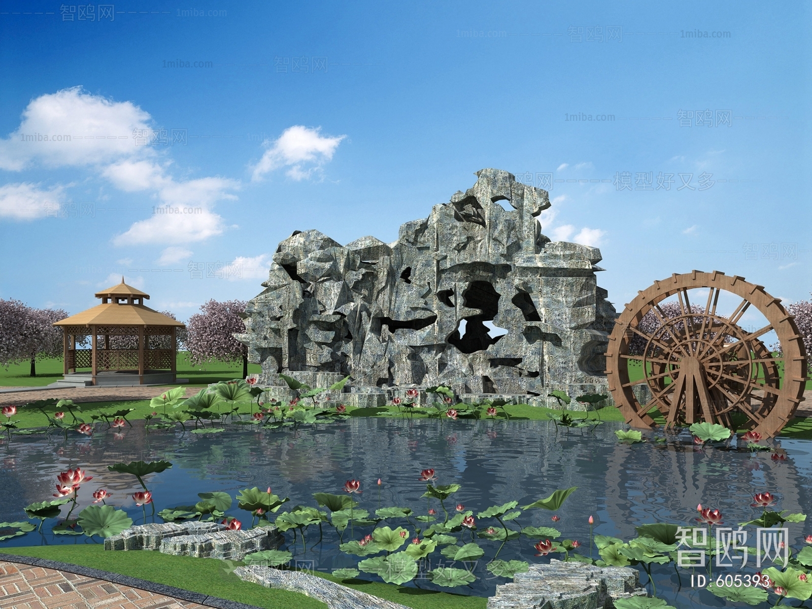 New Chinese Style Garden Landscape