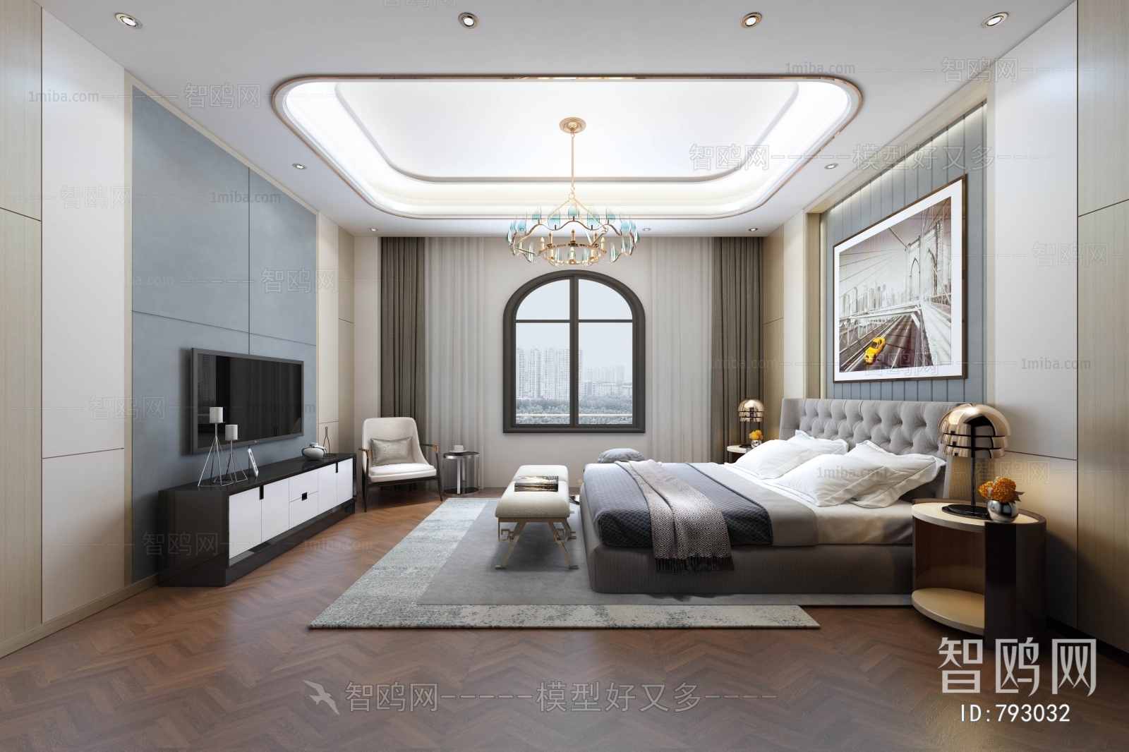 Post Modern Style Bedroom