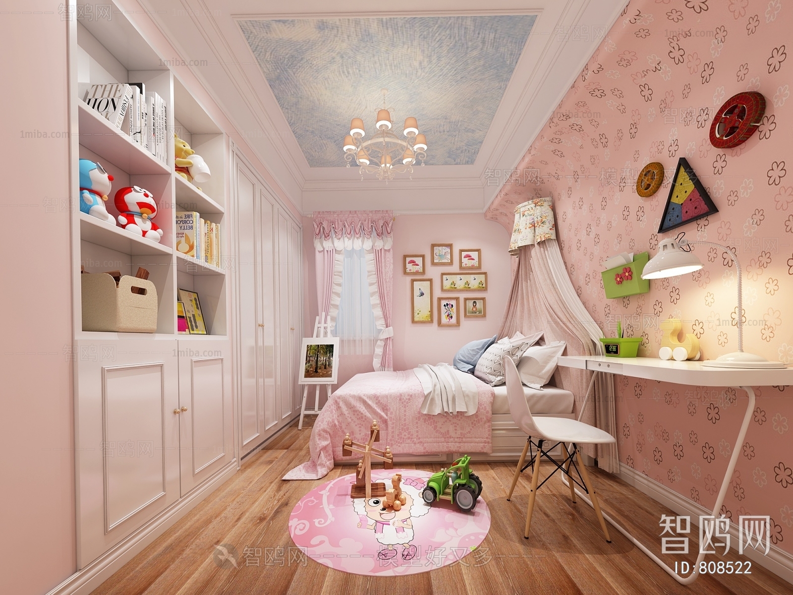 Simple European Style Girl's Room Daughter's Room