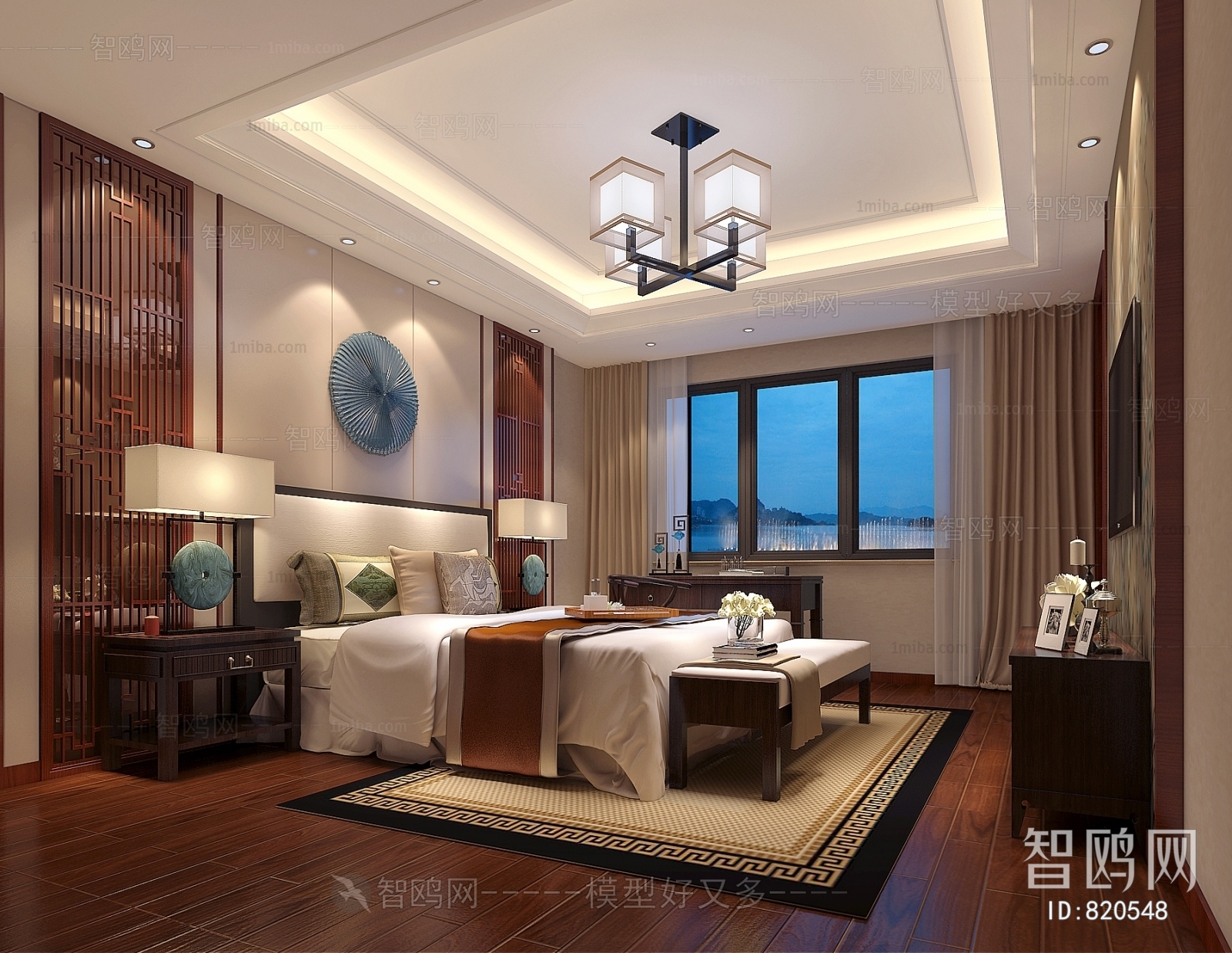 New Chinese Style Bedroom