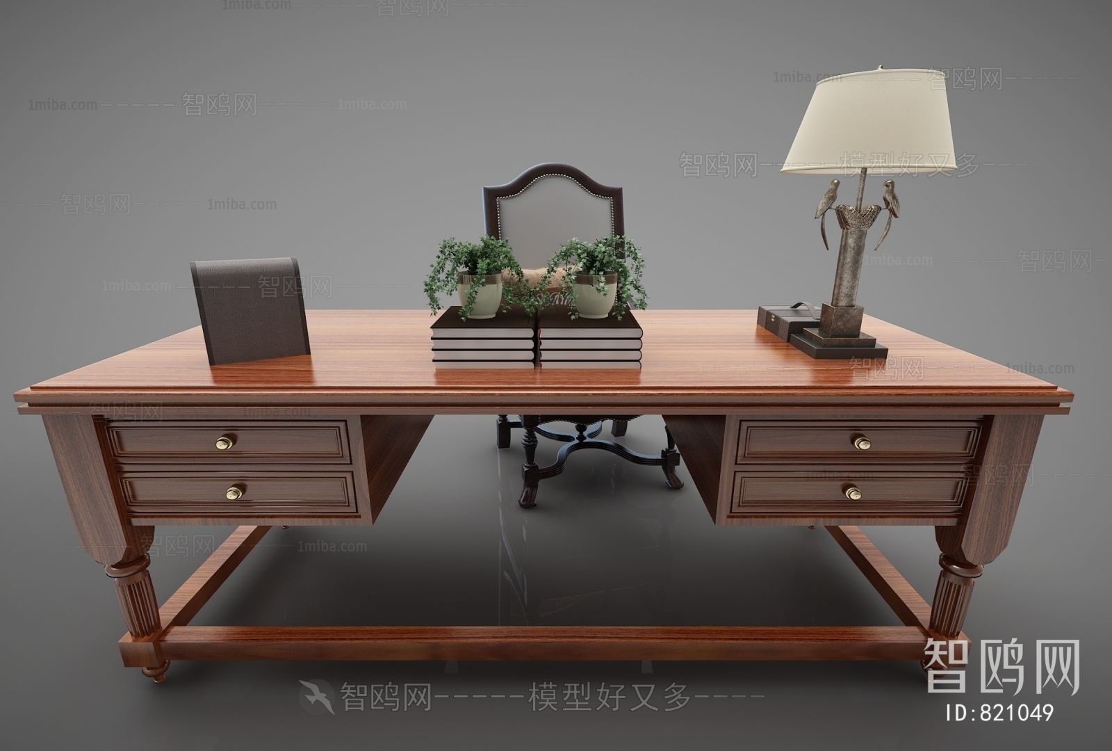 New Chinese Style Computer Desk And Chair