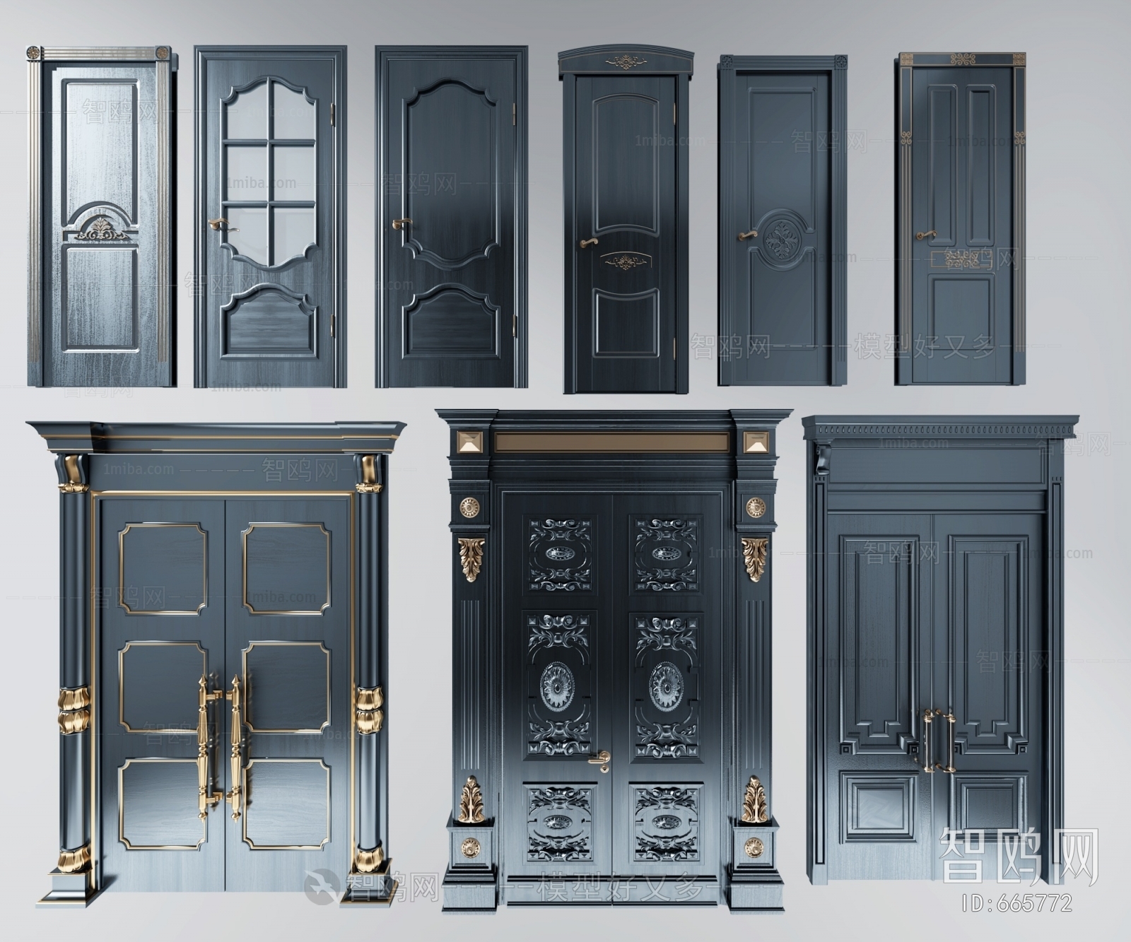 Simple European Style Door