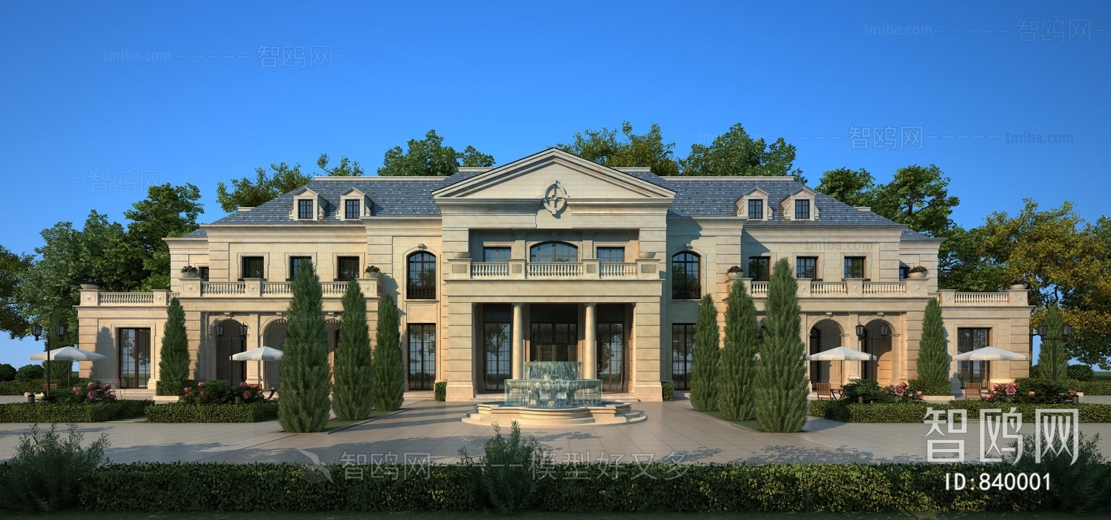 Simple European Style Villa Appearance