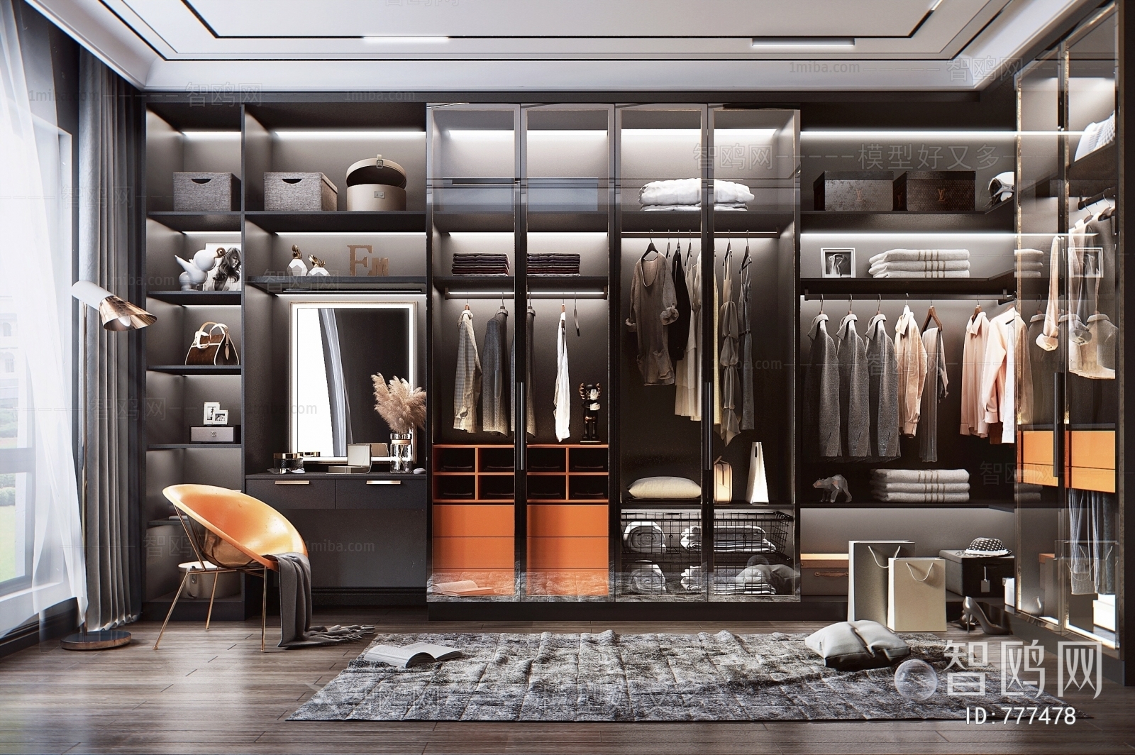 Modern Clothes Storage Area