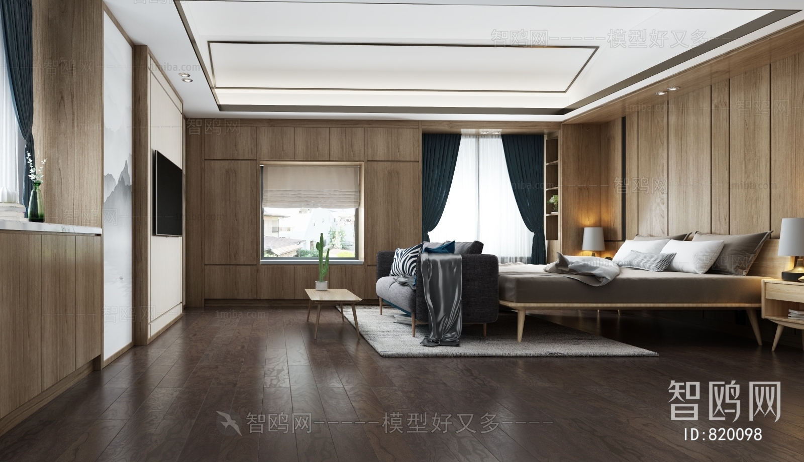 New Chinese Style Bedroom