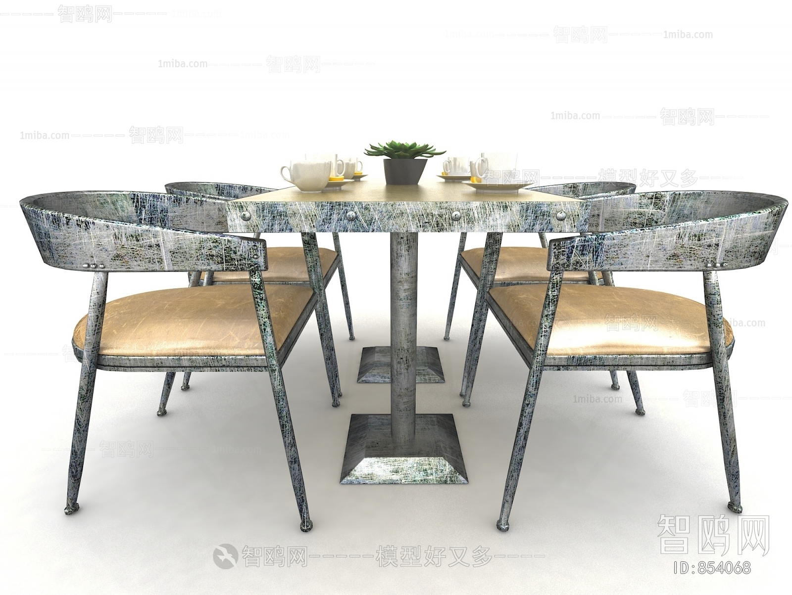 Industrial Style Dining Table And Chairs