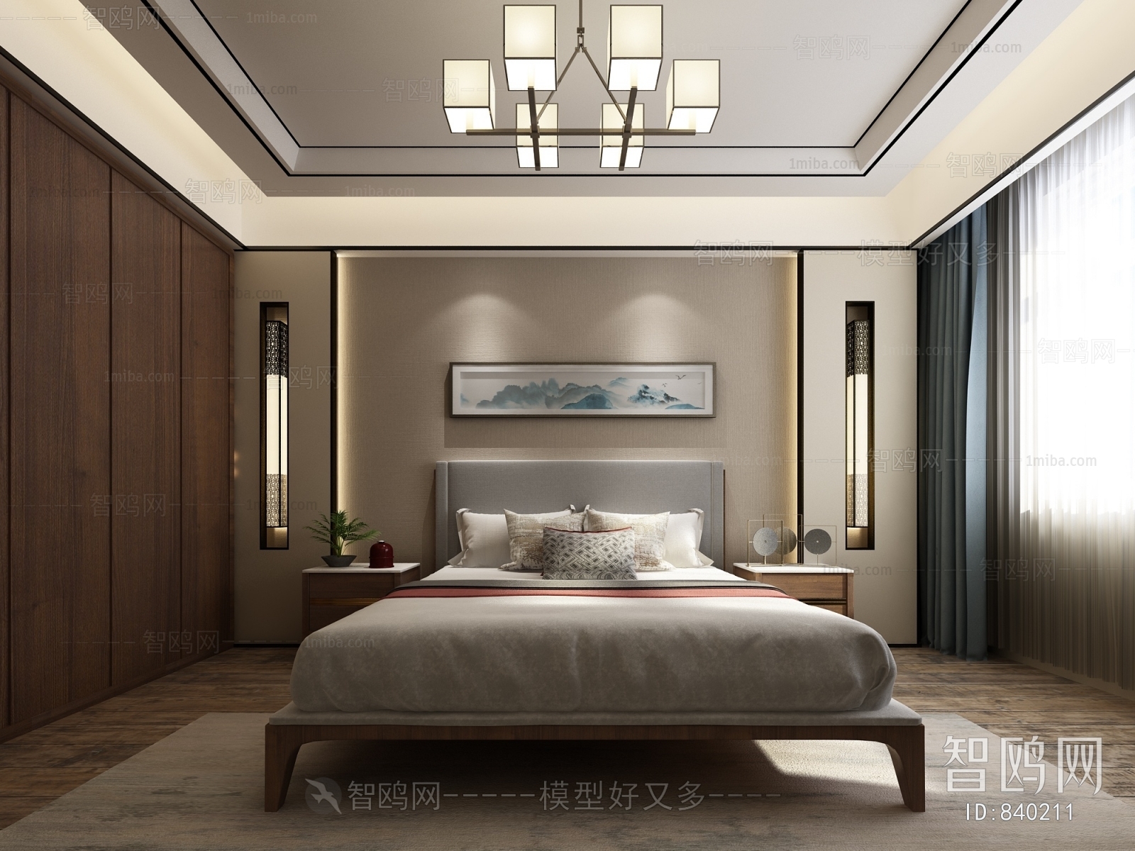 New Chinese Style Bedroom