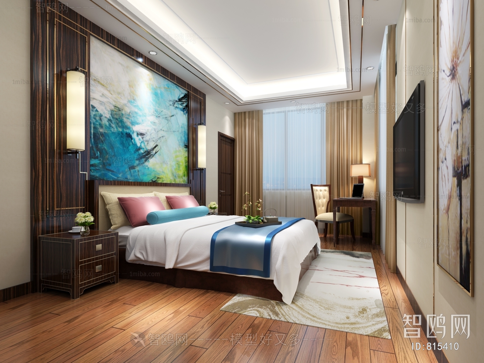 New Chinese Style Bedroom