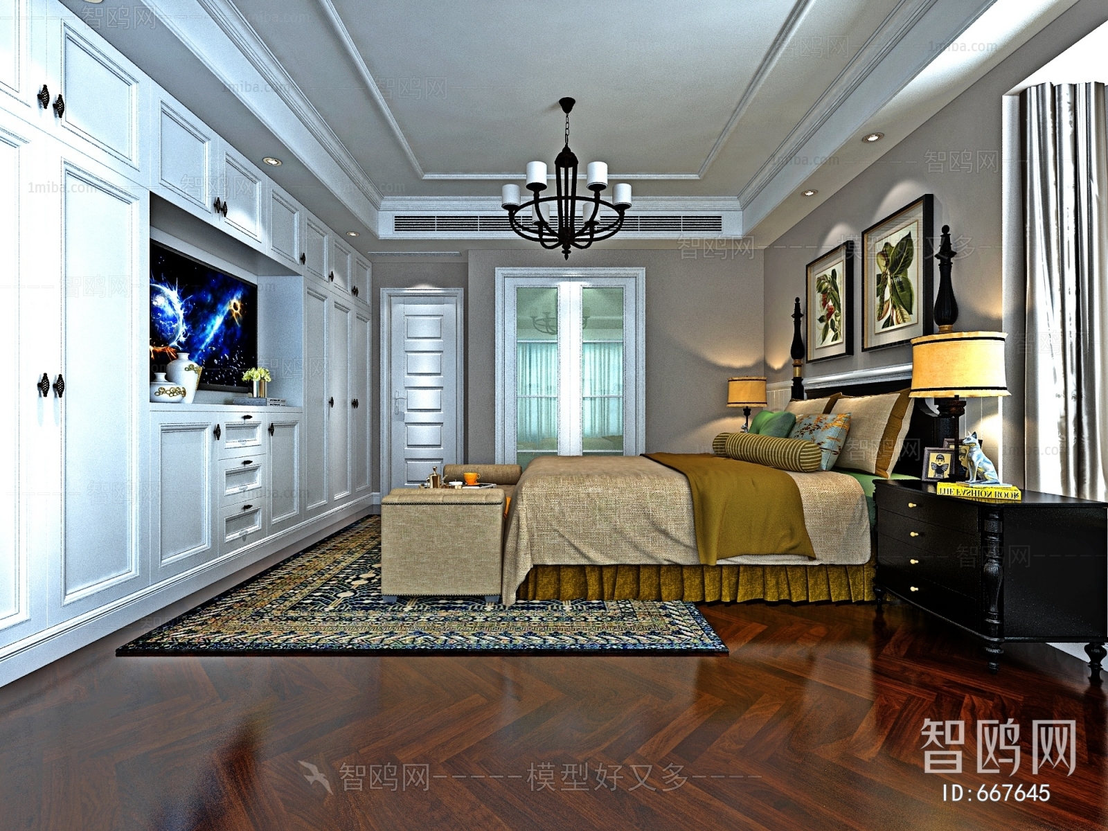 New Chinese Style Bedroom