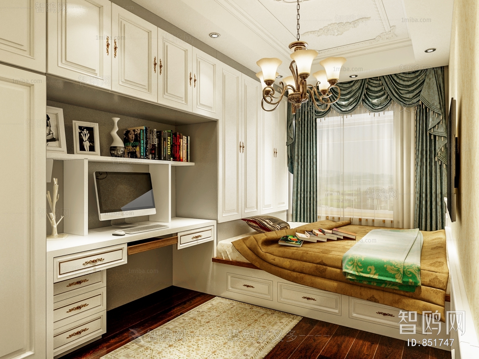 Simple European Style Study Space