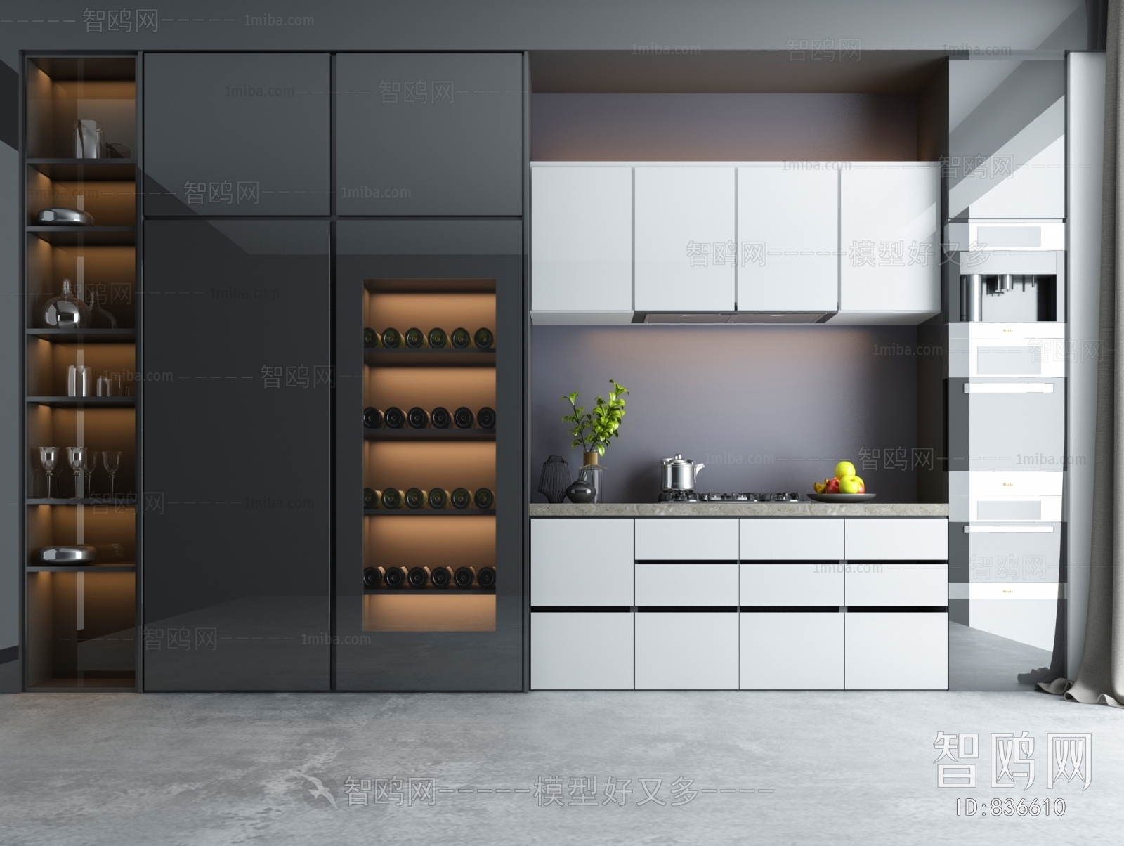 Simple European Style Kitchen Cabinet