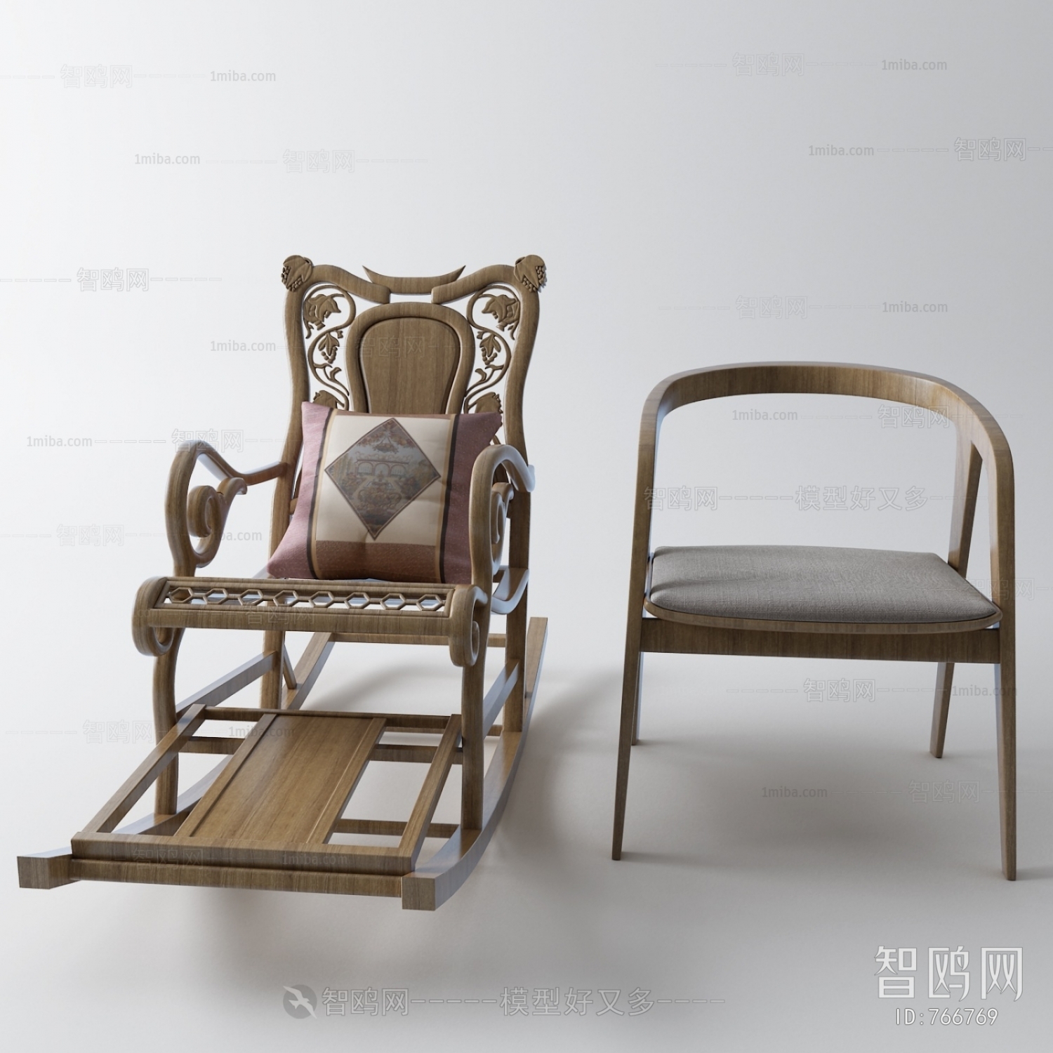 新中式摇椅