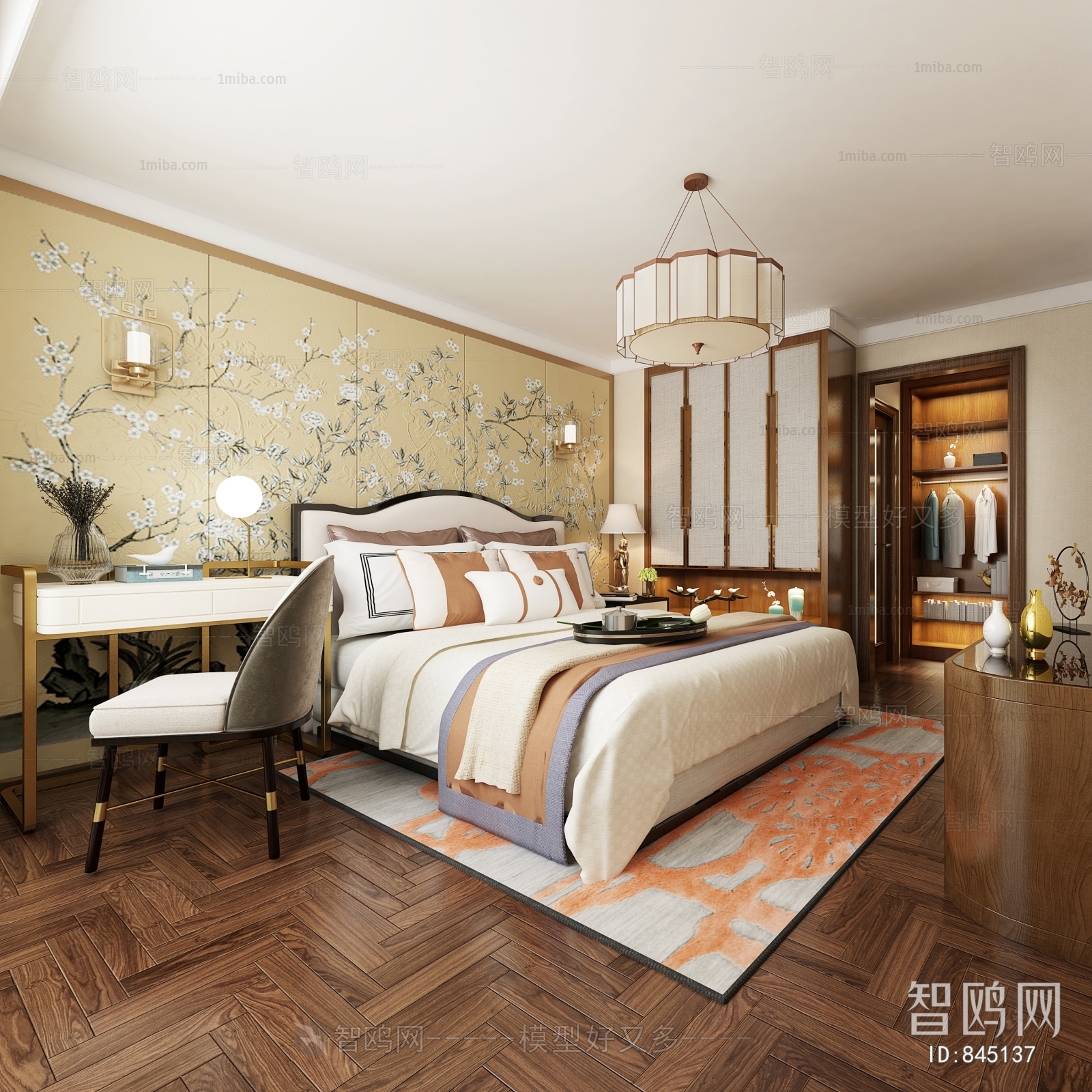 New Chinese Style Bedroom