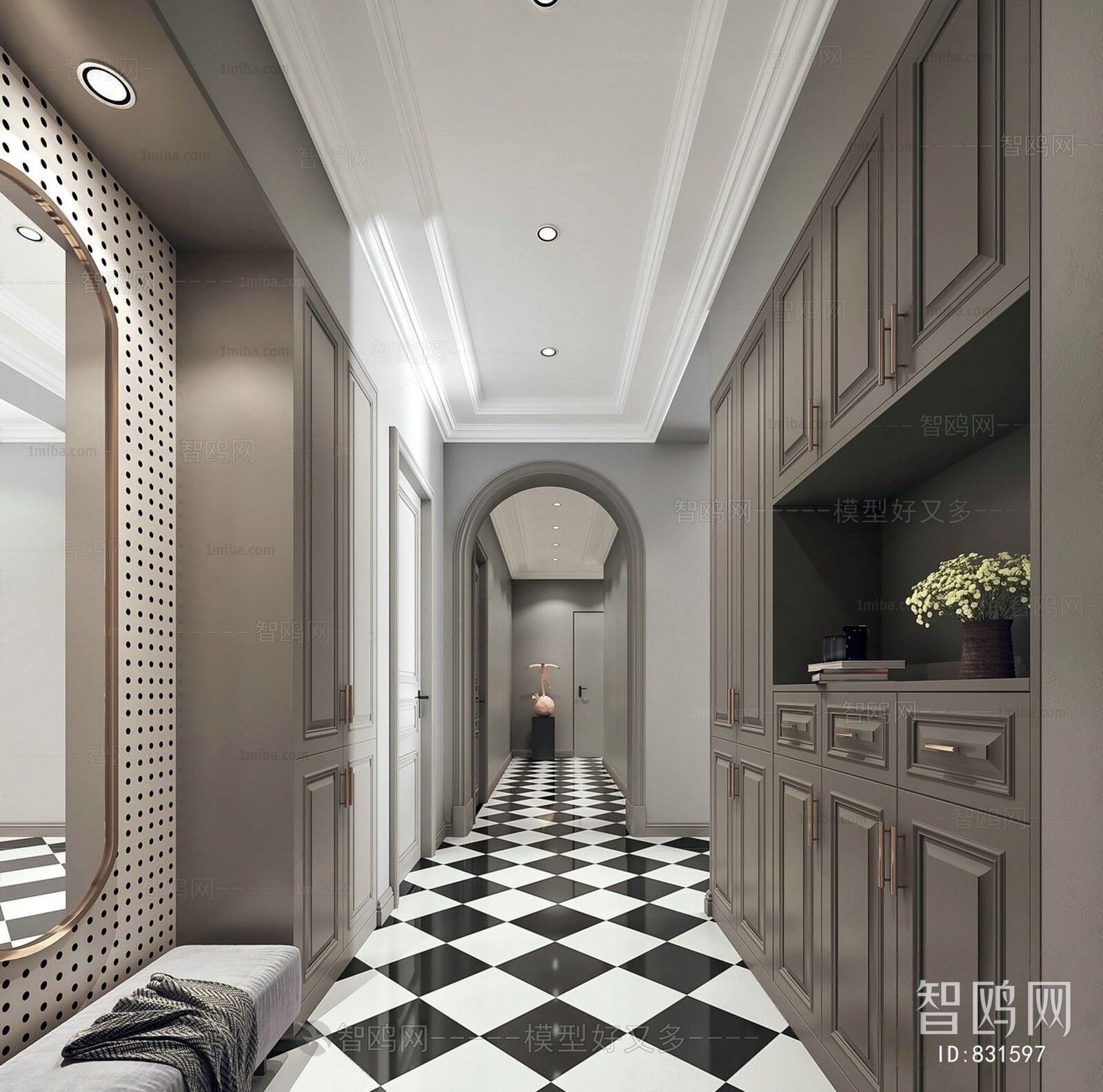 Simple European Style Hallway