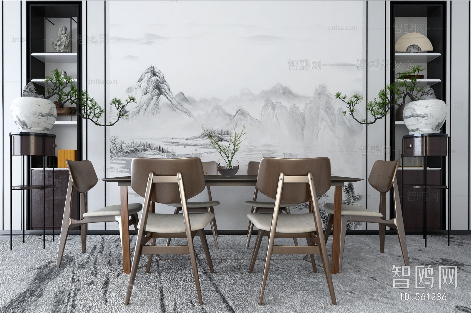 New Chinese Style Dining Table And Chairs