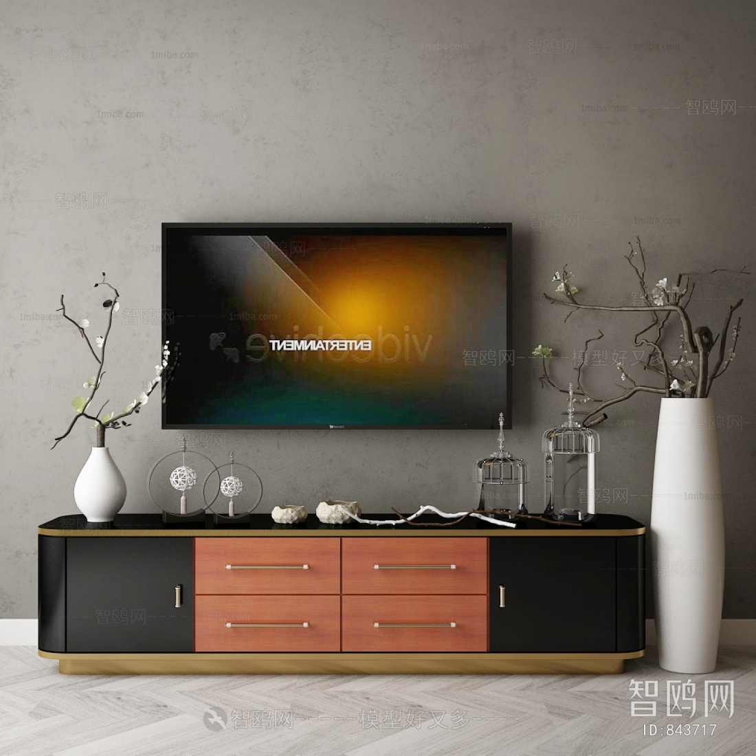 New Chinese Style TV Cabinet