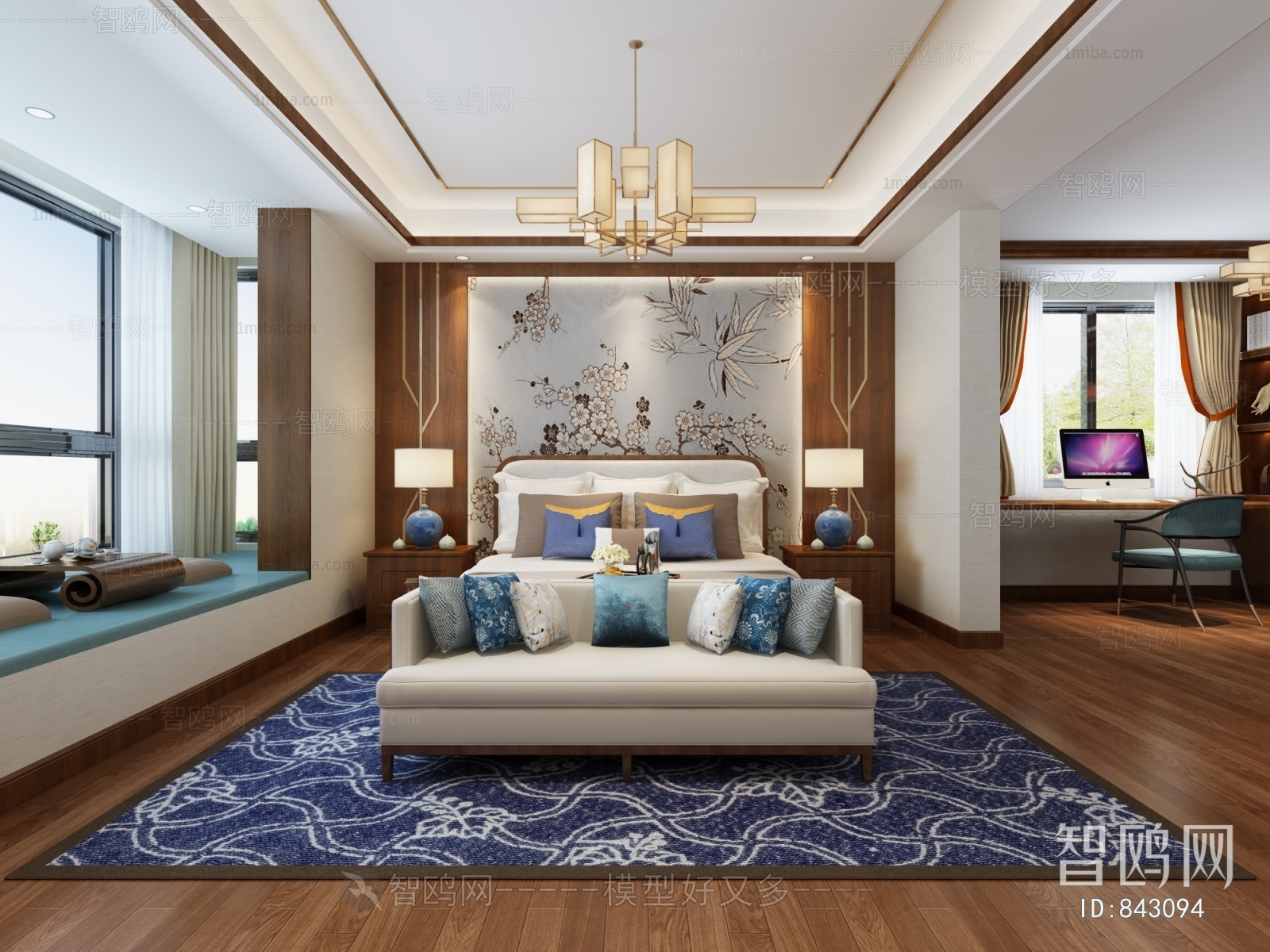 New Chinese Style Bedroom