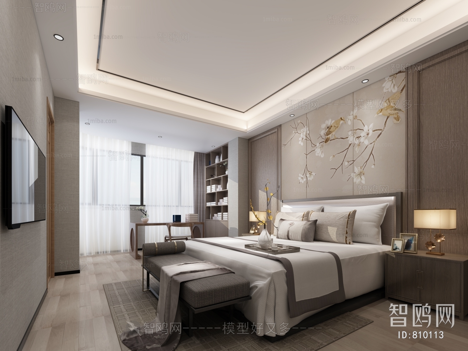 New Chinese Style Bedroom
